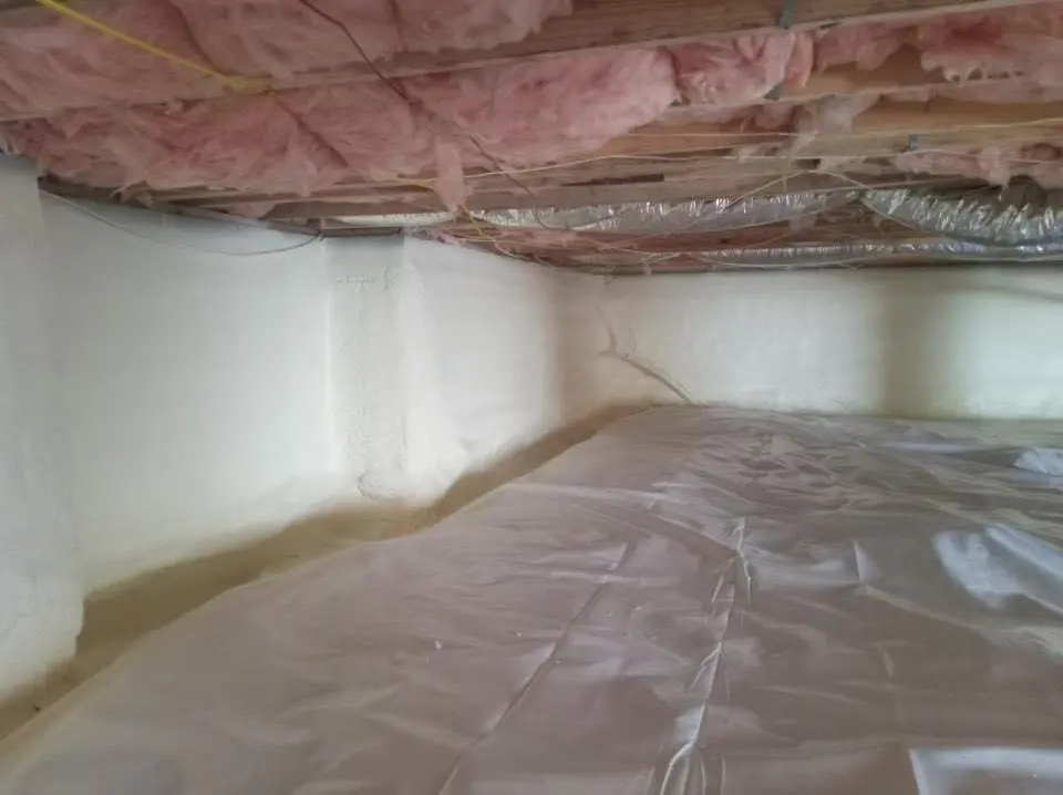 Crawl space encapsulation with closed-cell spray foam for Metal Roof Coating in Edinboro